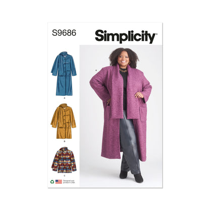 Simplicity Pattern 9686 Plus Size Jacket/Coat