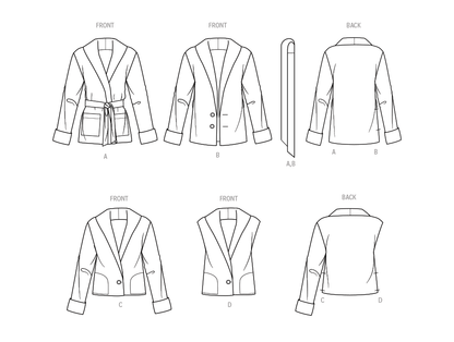 Simplicity Pattern 9692 Unisex Jacket/Coat