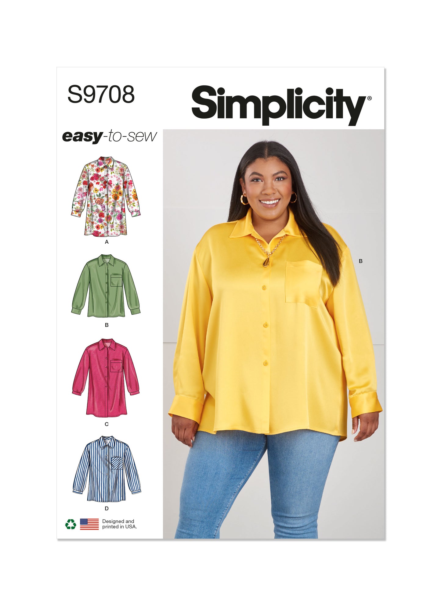 Simplicity Pattern S9708 Plus Size Top/Vest