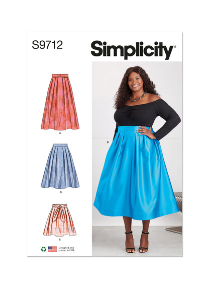 Simplicity Pattern S9712 Plus Size Skirt/Pants