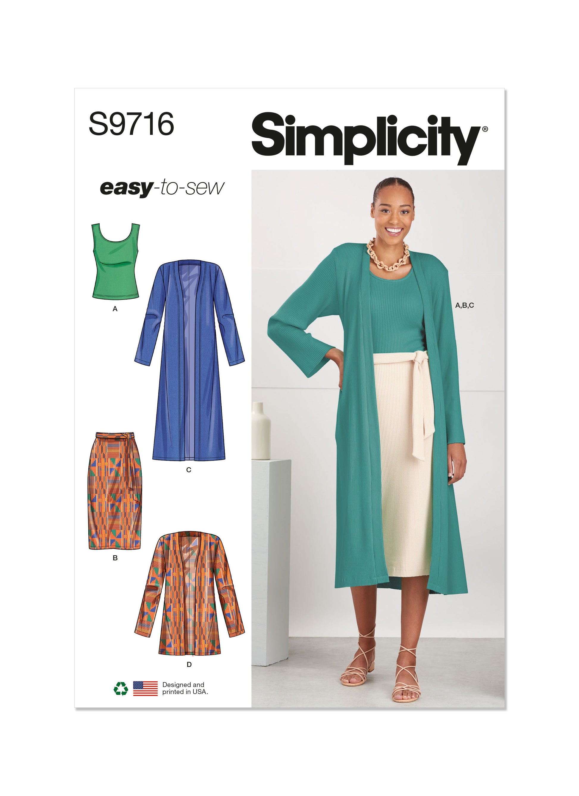 Simplicity Pattern S9716 Misses Skirt and Top