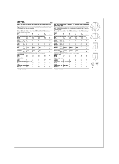 Simplicity Pattern S9720 Baby Sportswear