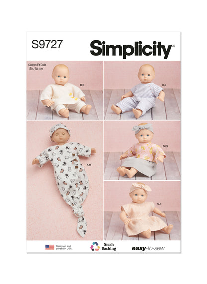 Simplicity Pattern S9727 Doll Clothes