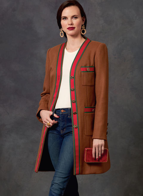 Vogue Pattern V1643 
Misses'/Misses' Petite Jacket, Dress and Skirt A5(6-8-10-12-14)