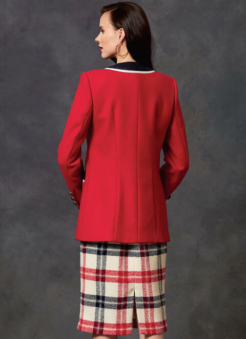 Vogue Pattern V1643 
Misses'/Misses' Petite Jacket, Dress and Skirt A5(6-8-10-12-14)
