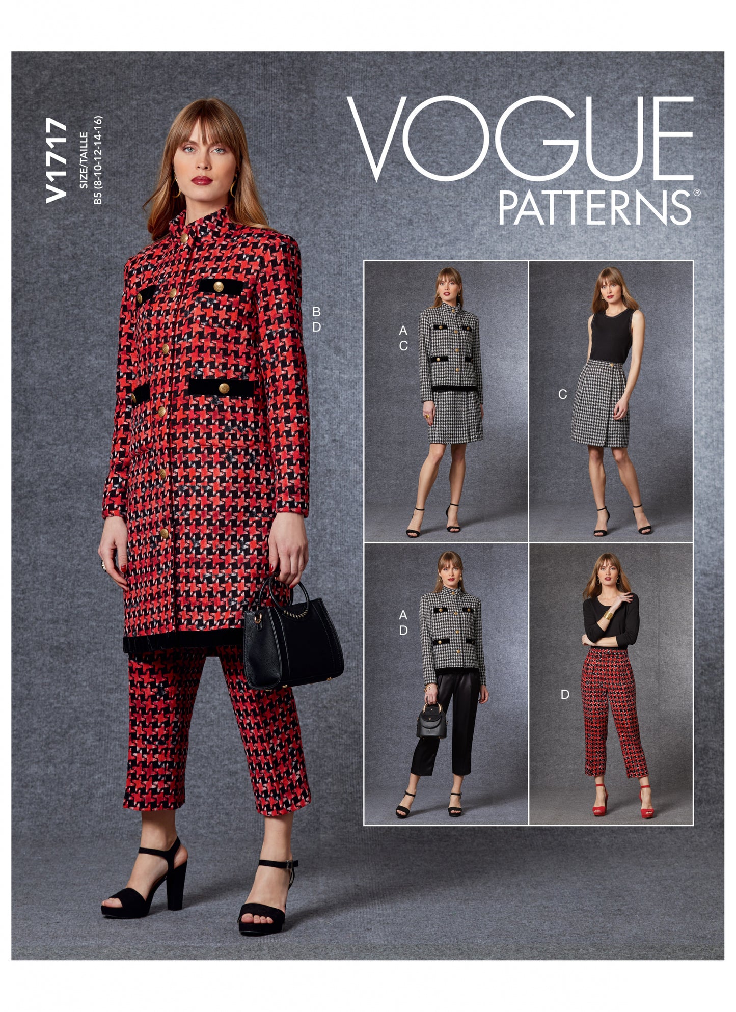 Voguepattern V1717 Misses' Jacket, Skirt & Pants