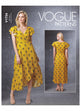 Vogue Pattern V1734 Misses' Wrap Dresses with Ties, Sleeve and Length Variations
