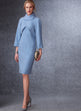 Vogue Pattern V1736 Misses' Lined Raglan-Sleeve Jacket and Funnel-Neck Dress