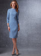Vogue Pattern V1736 Misses' Lined Raglan-Sleeve Jacket and Funnel-Neck Dress