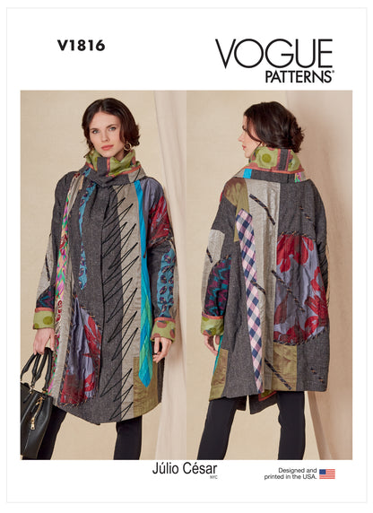 Voguepattern V1816  Misses' Reversible Coat