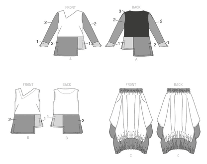 Voguepattern V1820  Misses' Top and Skirt