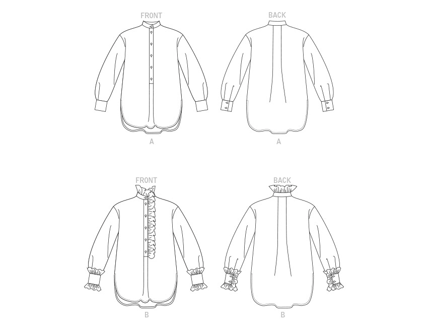 Voguepattern V1823  Misses' and Misses' Petite Shirt