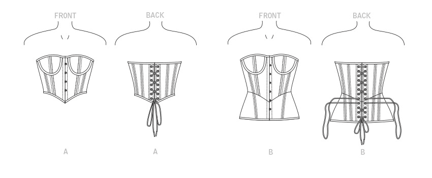 Vogue V1876 Misses' Corsets