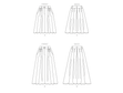 Vogue Pattern V1890 Misses' Skirts