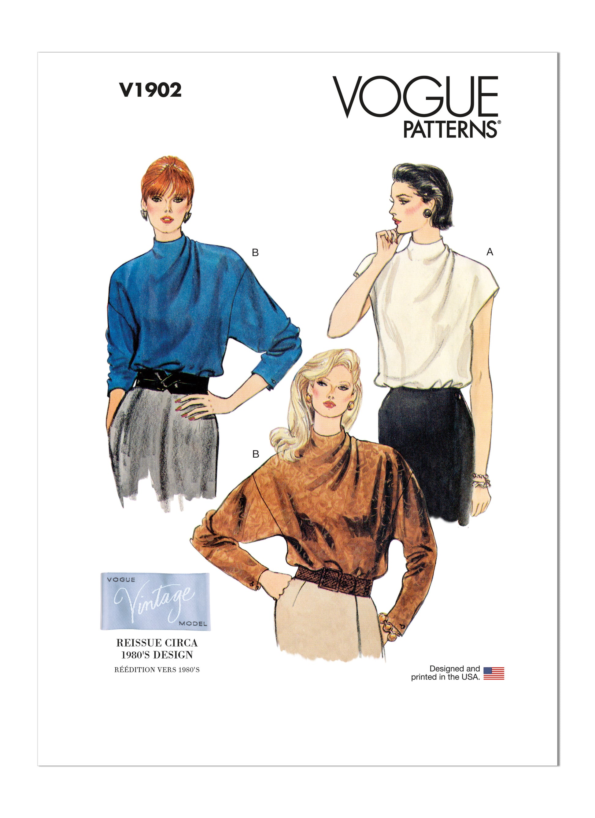 Vogue Pattern V1902 Misses' Blouse