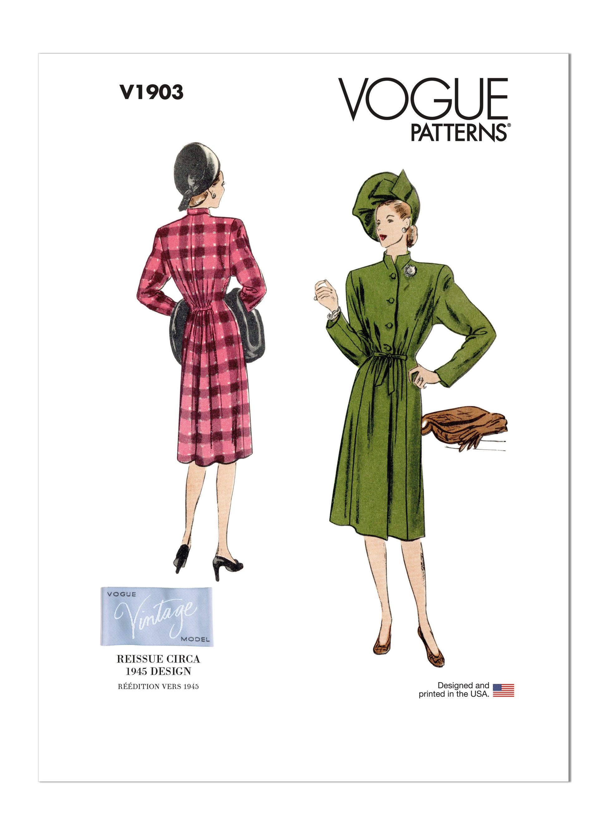 Vogue Pattern V1903 Misses' Coat