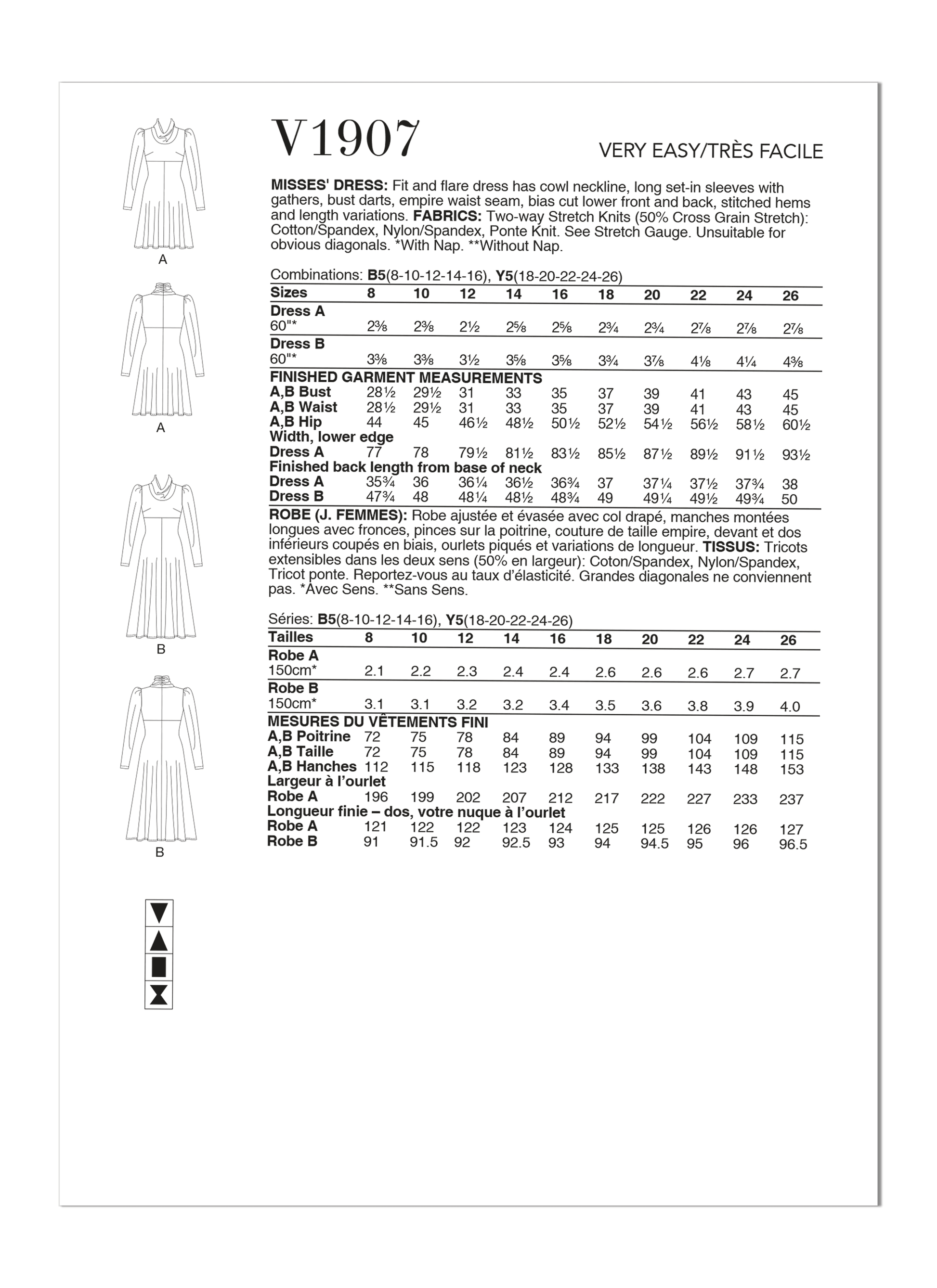 Vogue Pattern V1907 Misses' Dress