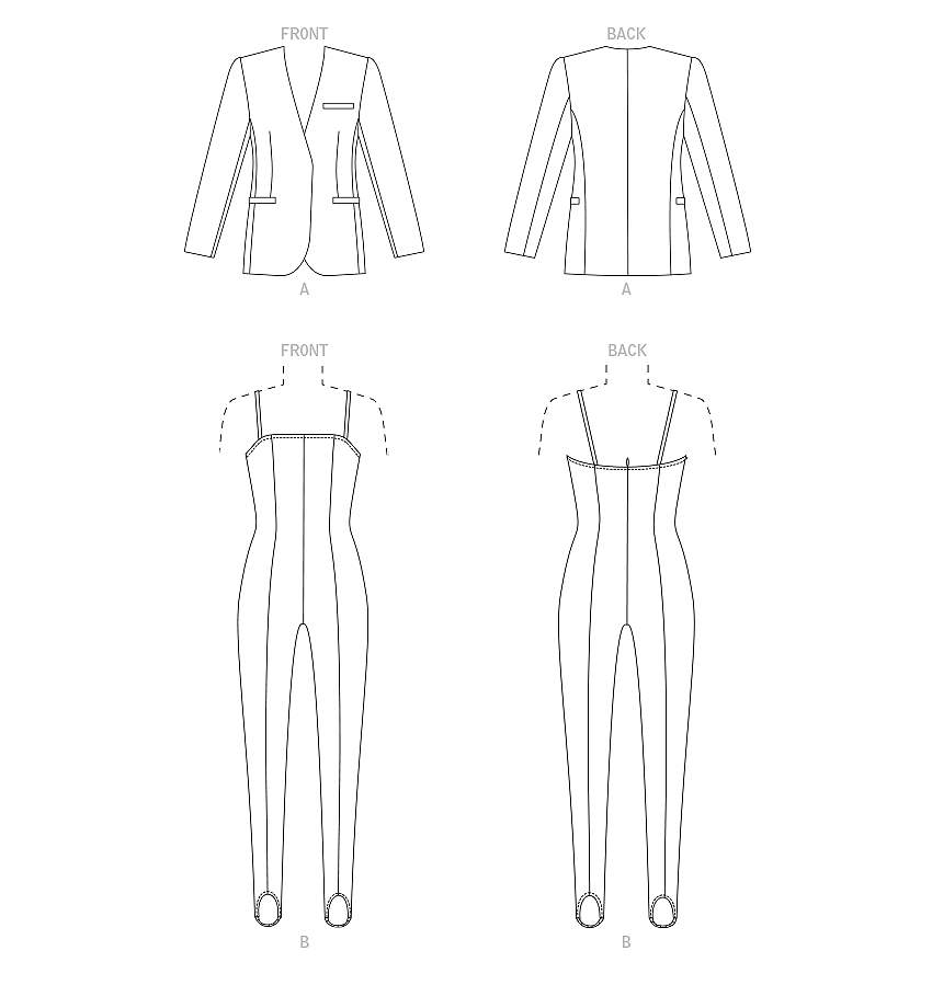 Vogue Pattern V1913 Misses Blazer & Jumpsuit