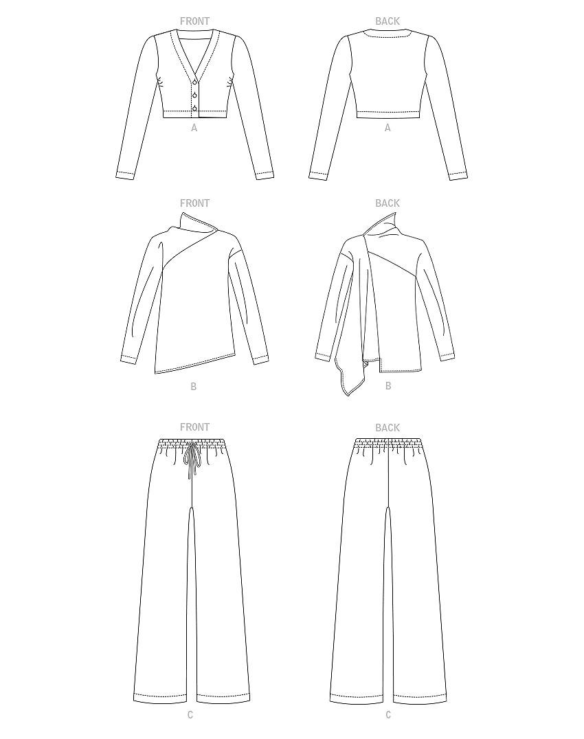 Vogue Pattern V1914 Miss Cardigan, Tunic & Pants