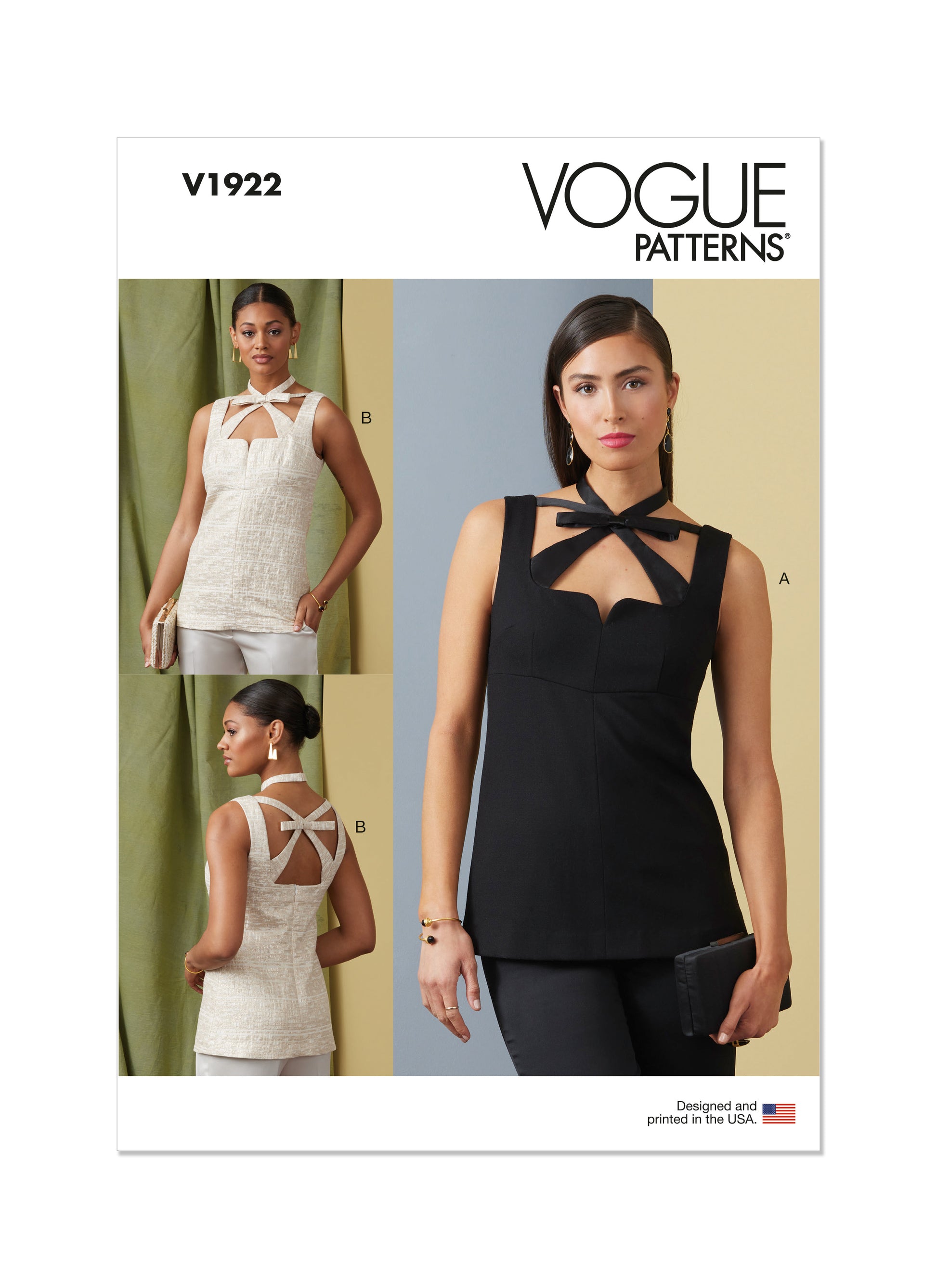 Vogue V1922 Misses' Sleeveless Top