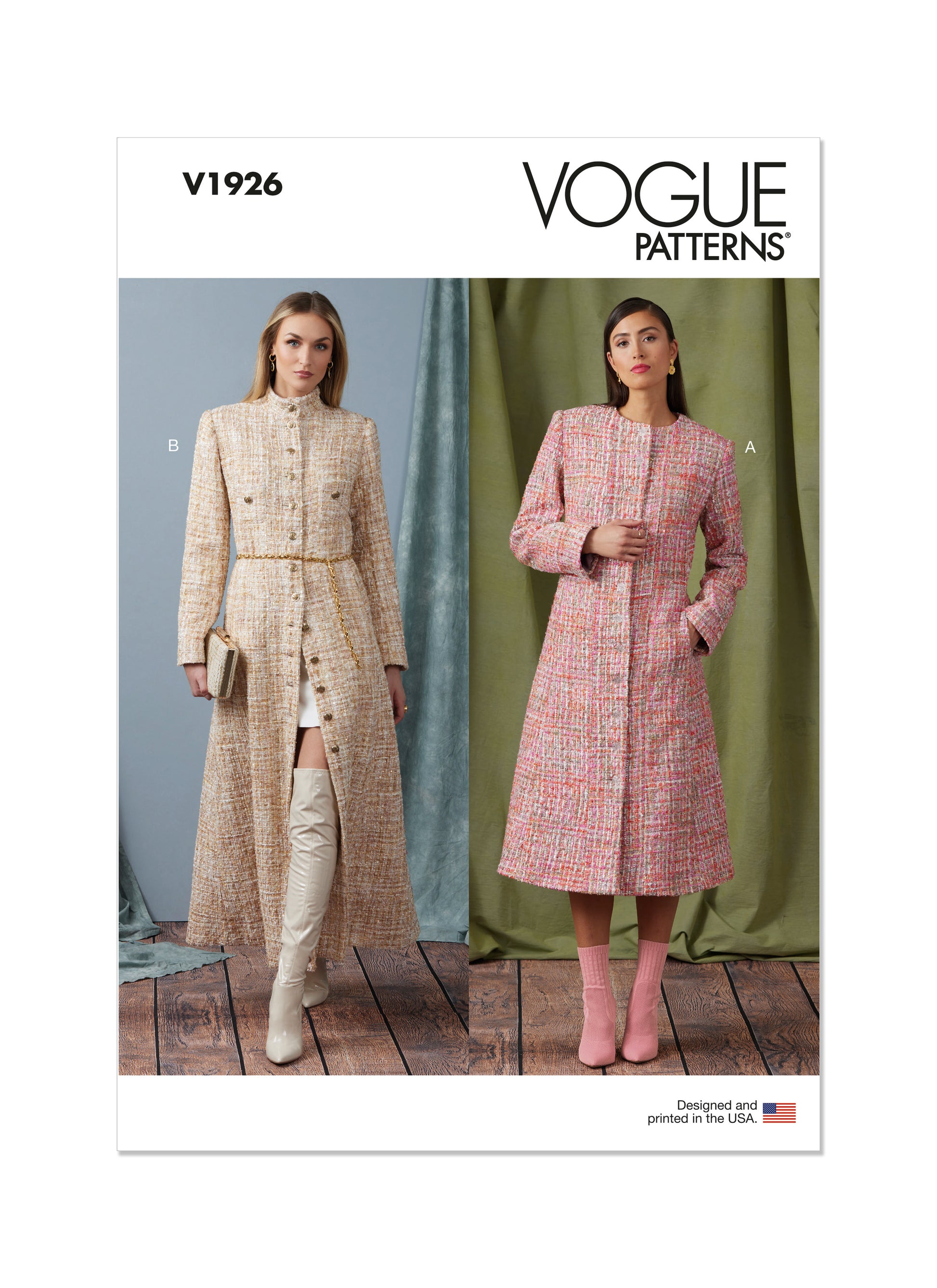 Vogue V1926 Misses' Coat In two Lengths