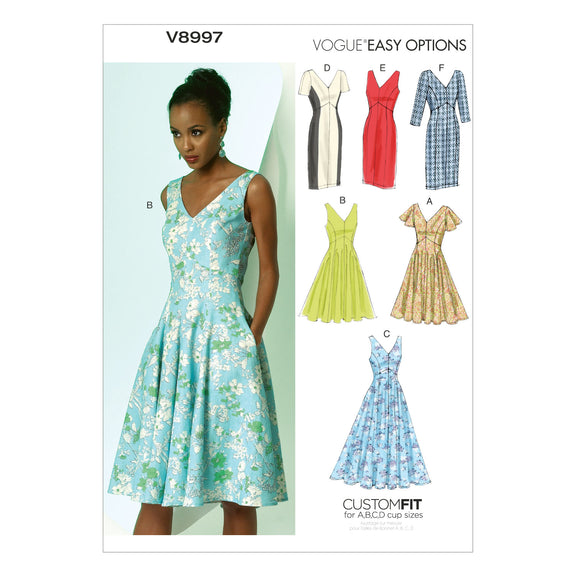 V9167, Misses' Notch-Neck Princess-Seam Dresses