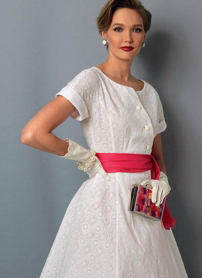 Vogue Pattern V9105 Misses' Dress and Sash