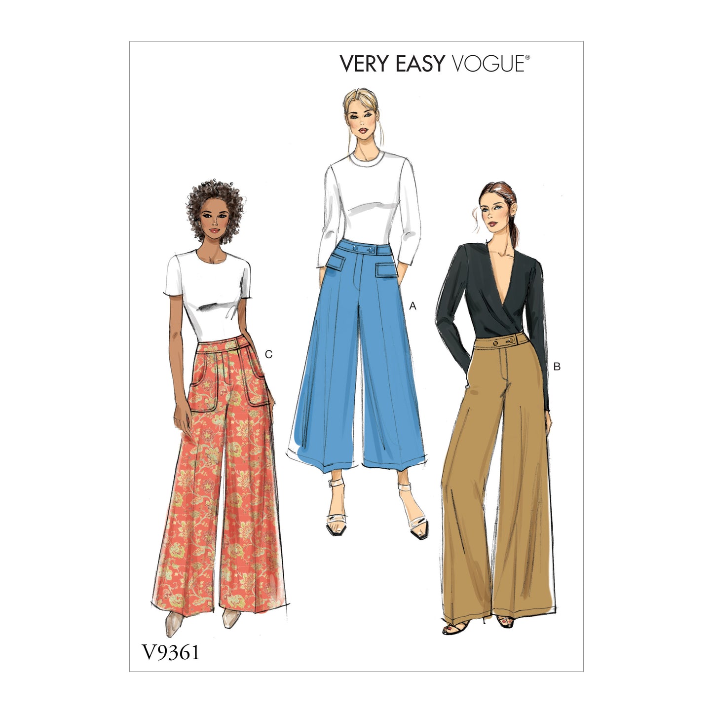 Vogue Pattern V9361 Misses'/Misses' Petite Pants