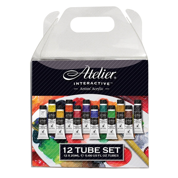 Atelier Interactive Acrylic Paint, 20ml- Box of 12