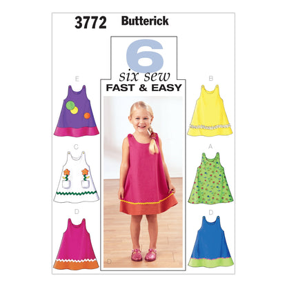 Butterick Pattern B3772 Toddlers' & Children's Dress