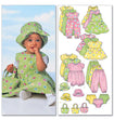 Butterick Pattern B5624 Infants' Dress, Jumper, Romper, Jumpsuit, Panties, Hat and Bag