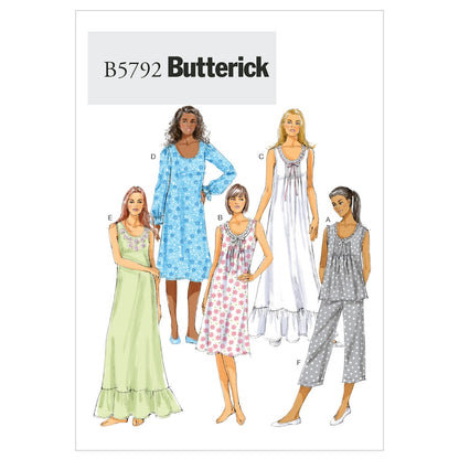 Butterick Pattern B5792 Misses' Top, Gown and Pants