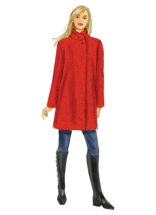 Butterick Pattern B6107 Misses Stand-up or Shawl Collar Coats
