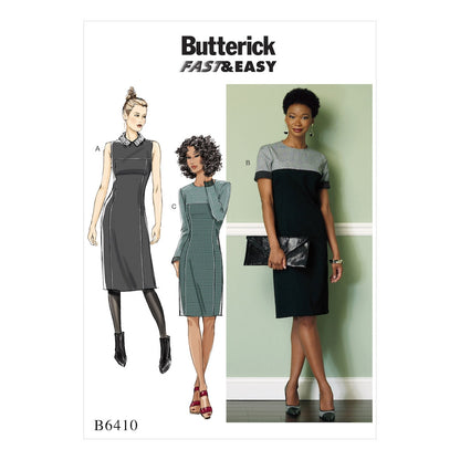 Butterick Pattern B6410 Misses'/Miss Petite Paneled Dresses with Yokes