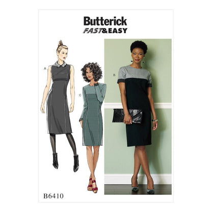 Butterick Pattern B6410 Misses'/Miss Petite Paneled Dresses with Yokes