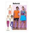 Butterick Pattern B6460 Misses' Pleated Skort, and Pull-On Shorts and Pants