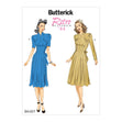 Butterick Pattern B6485 Misses' Dresses with Shoulder and Bust Detail, Waist Tie, and Sleeve Variations