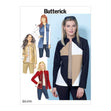 Butterick Pattern B6496 Misses' Jackets and Vests with Contrast and Seam Variations