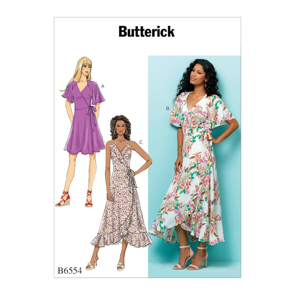 Butterick Pattern B6554 Misses' Wrap Dresses