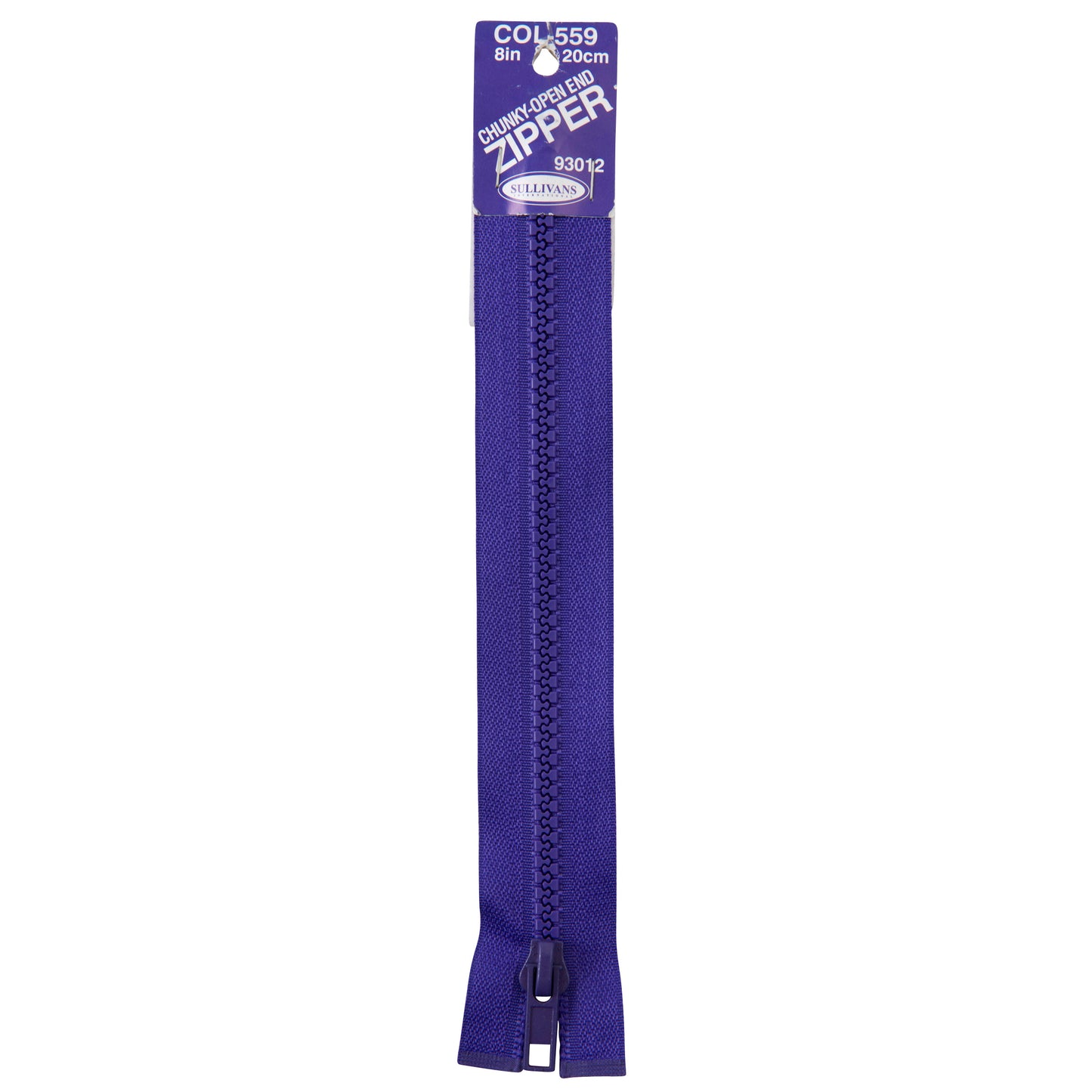 Chunky Open End Zip, Purple