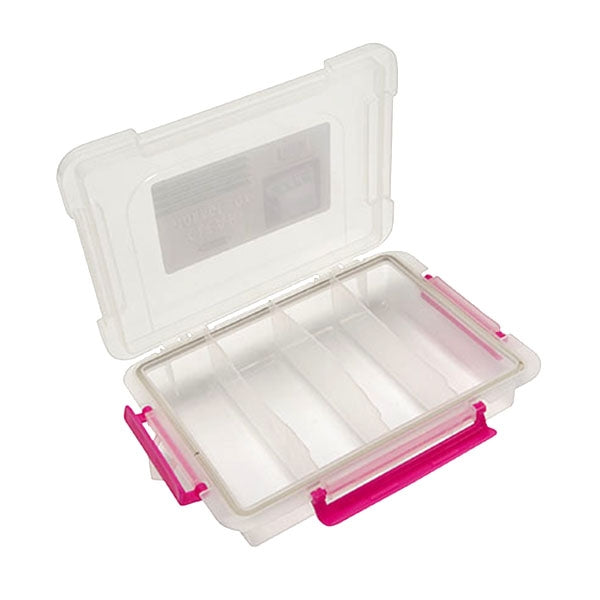 Sullivans Storage Container w/ Adj Slots, Pink- 4 Compartments