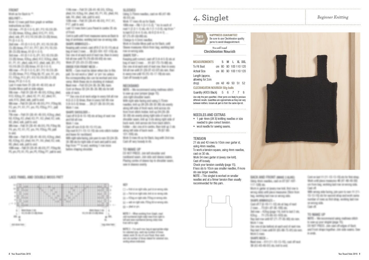 Cleckheaton Year Round Knits Pattern Book 3018