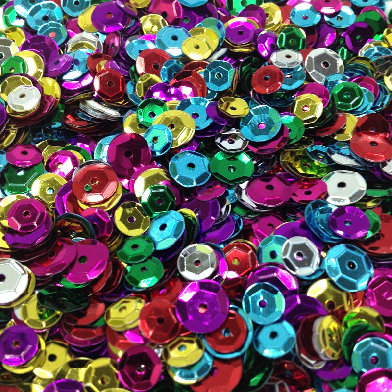 Arbee Sequins, Metallic Mix- 6-8mm