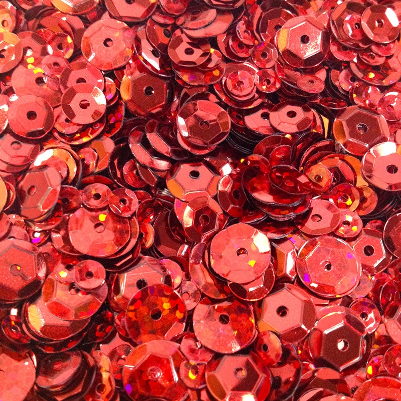 Arbee Sequins, Red Mix- 6-8mm