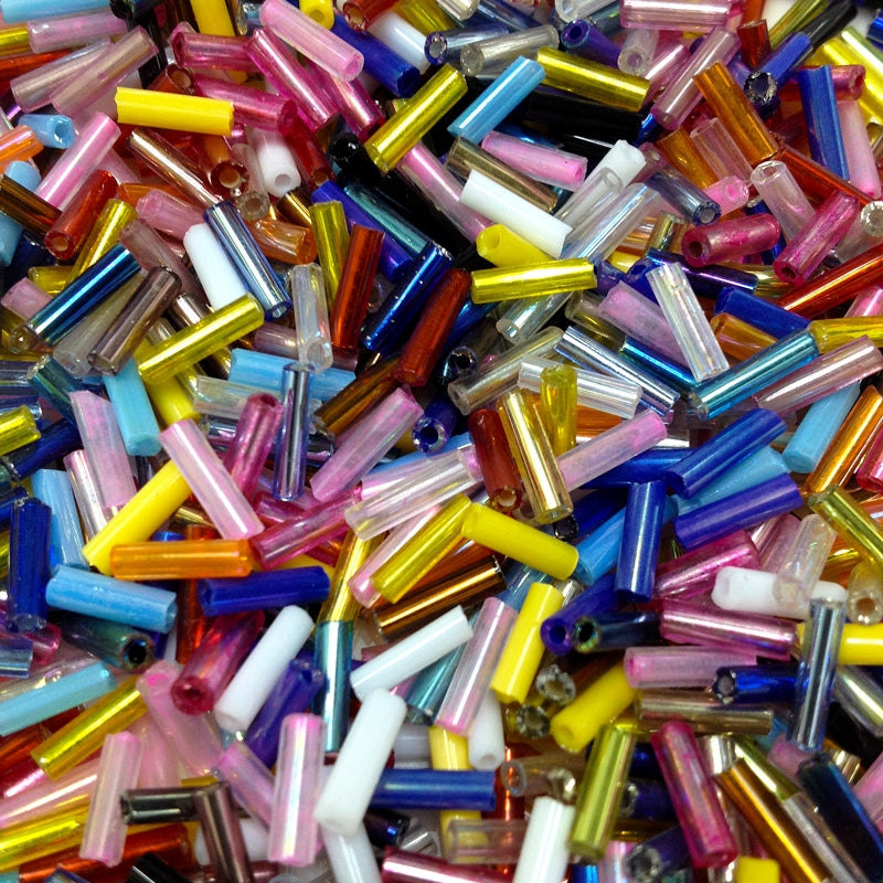 Arbee Bugle Beads, Full Mix- 50g