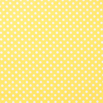 Spotmania Midspot Cotton Fabric, Gold & White- Width 114cm