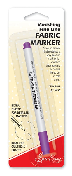 Sew Easy Vanishing Fabric Marker Pen, Fine Line