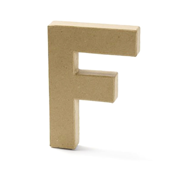 Paper Mache Letter, F - 8 inch