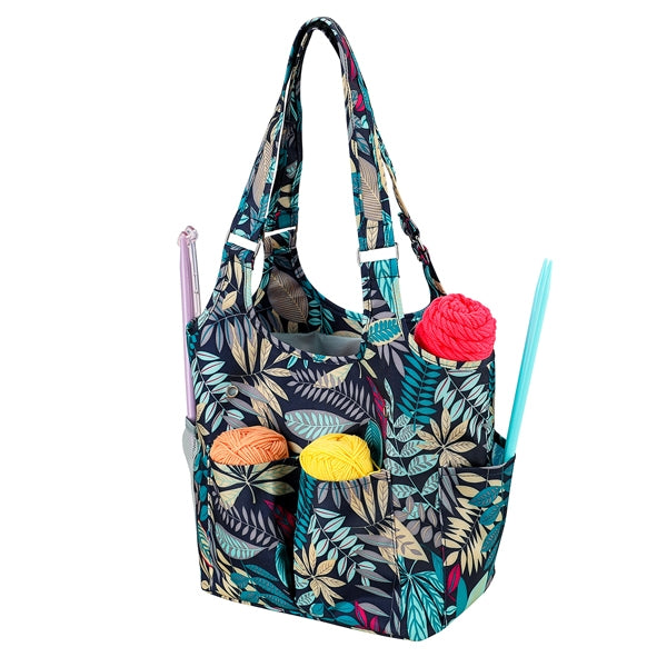 Knitting Tote Bag, Urban Jungle- Shoulder Carry Straps