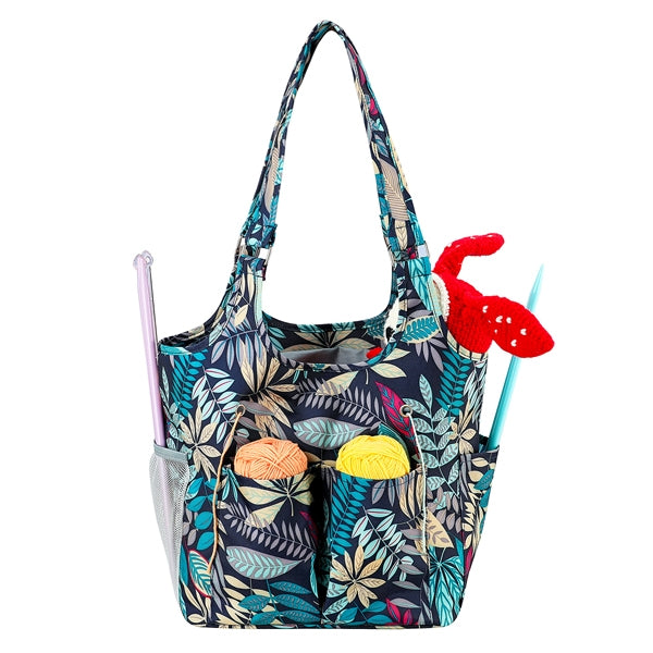 Knitting Tote Bag, Urban Jungle- Shoulder Carry Straps